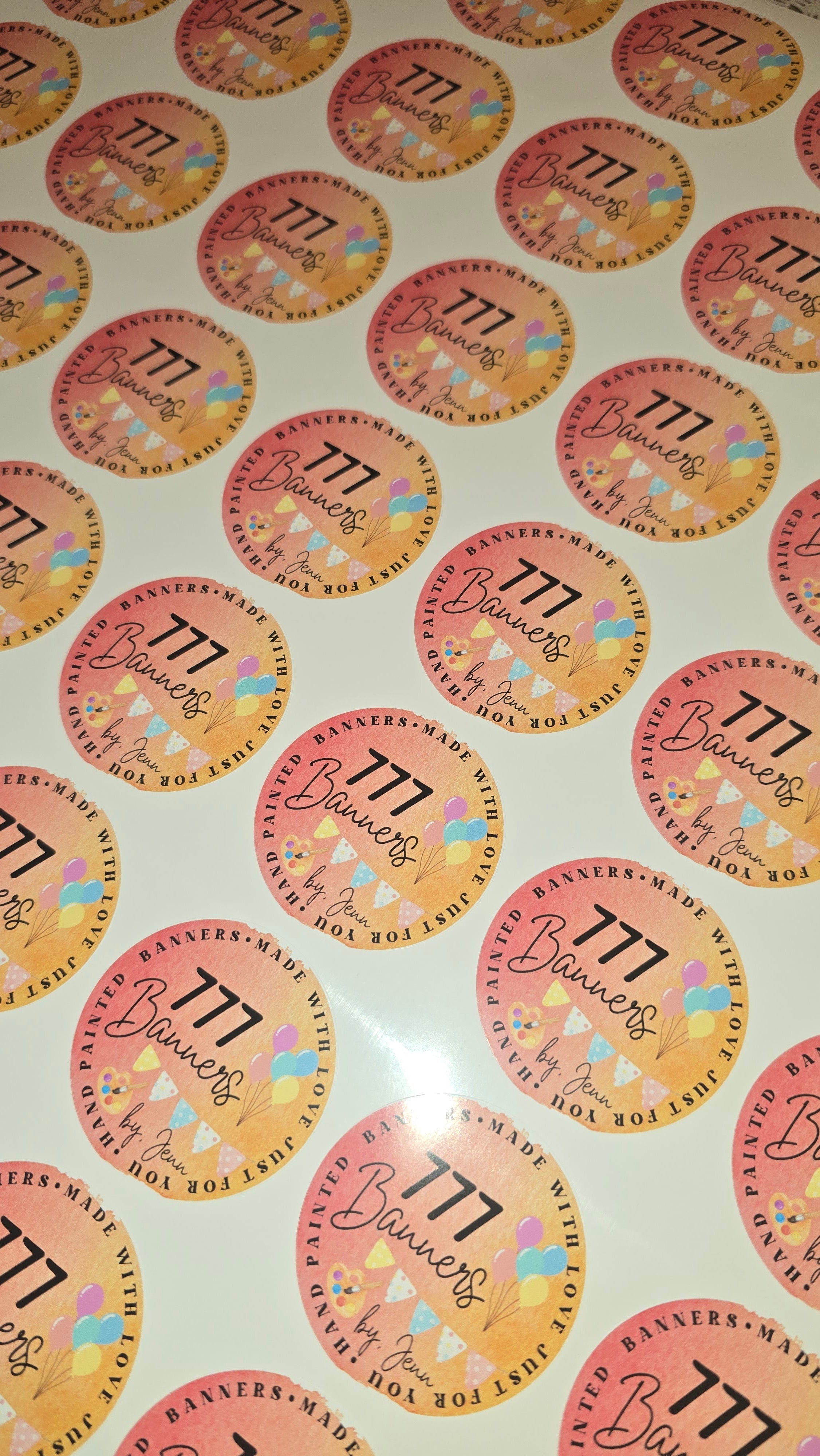 1" labels/stickers
